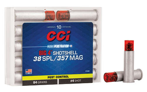 Ammunition CCI Ammunition Shotshell CCI 38/357 #4 SHOTSHELL10/200 • Model: Shotshell